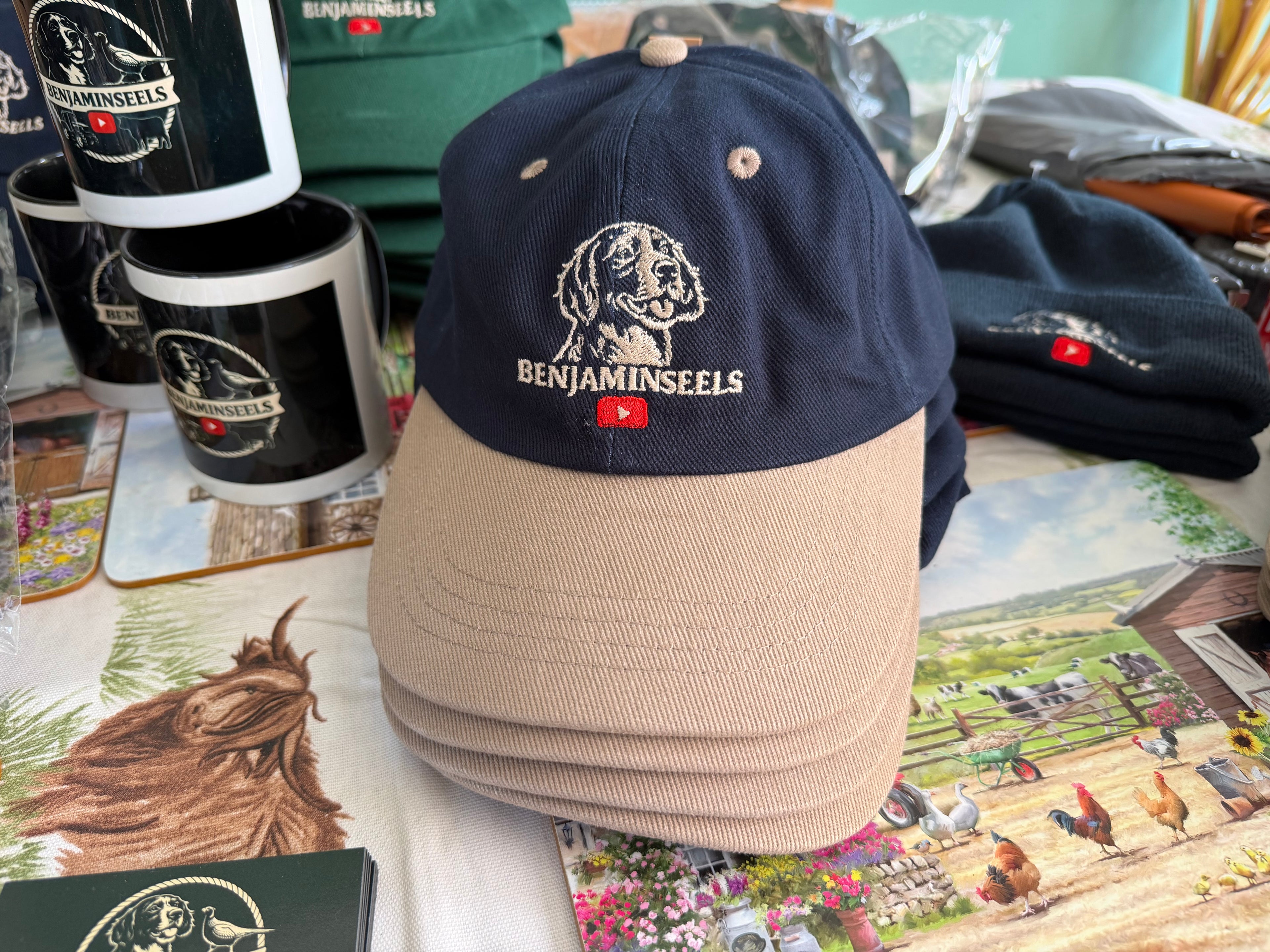 Roger cap navy & beige